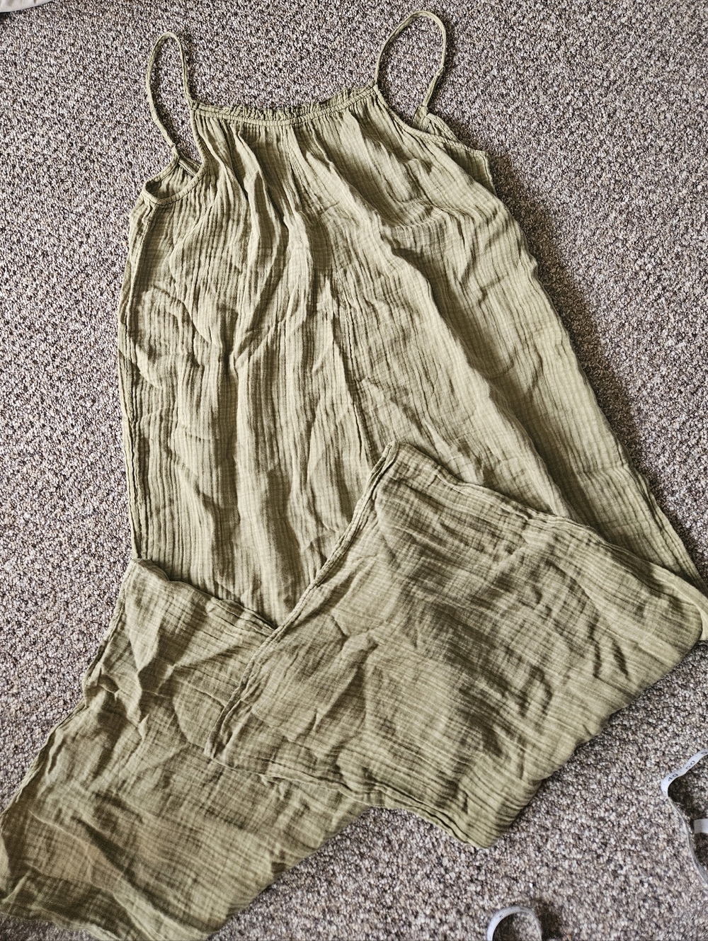 By Anthropologie Cotton Pull On Wide Leg Flowy Jumpsuit Medium